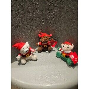 Greenbrier International Set of 3 Christmas Plush 6" Stocking Stuffers